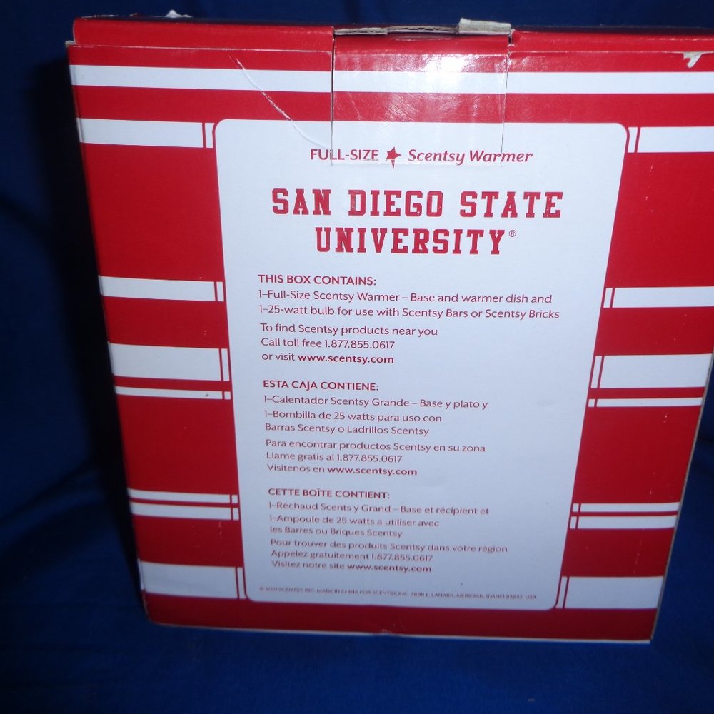 San Diego State University Scentsy Warmer Campus Collection SDSU Aztec - Picture 2 of 3